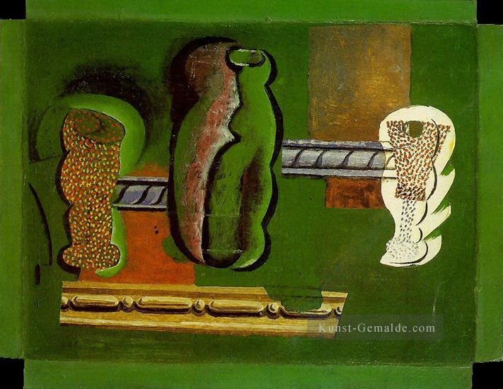 Verres et bouteilles 1914 kubist Pablo Picasso Ölgemälde